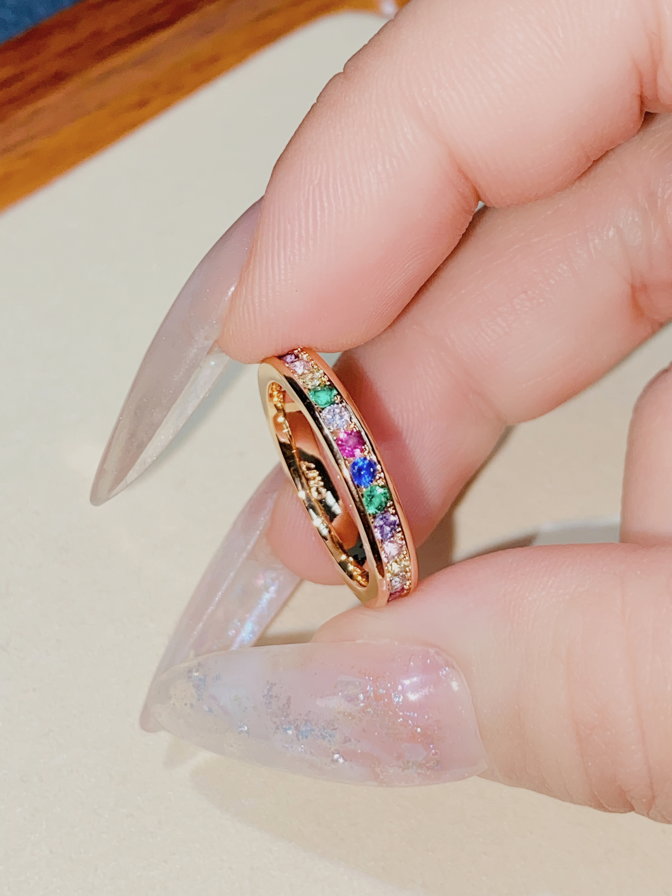   高订典藏彩钻戒指 拍下备注圈口号S19