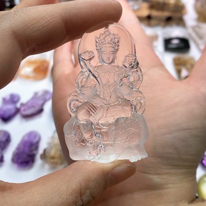 水晶颈饰未镶嵌能**爸定制