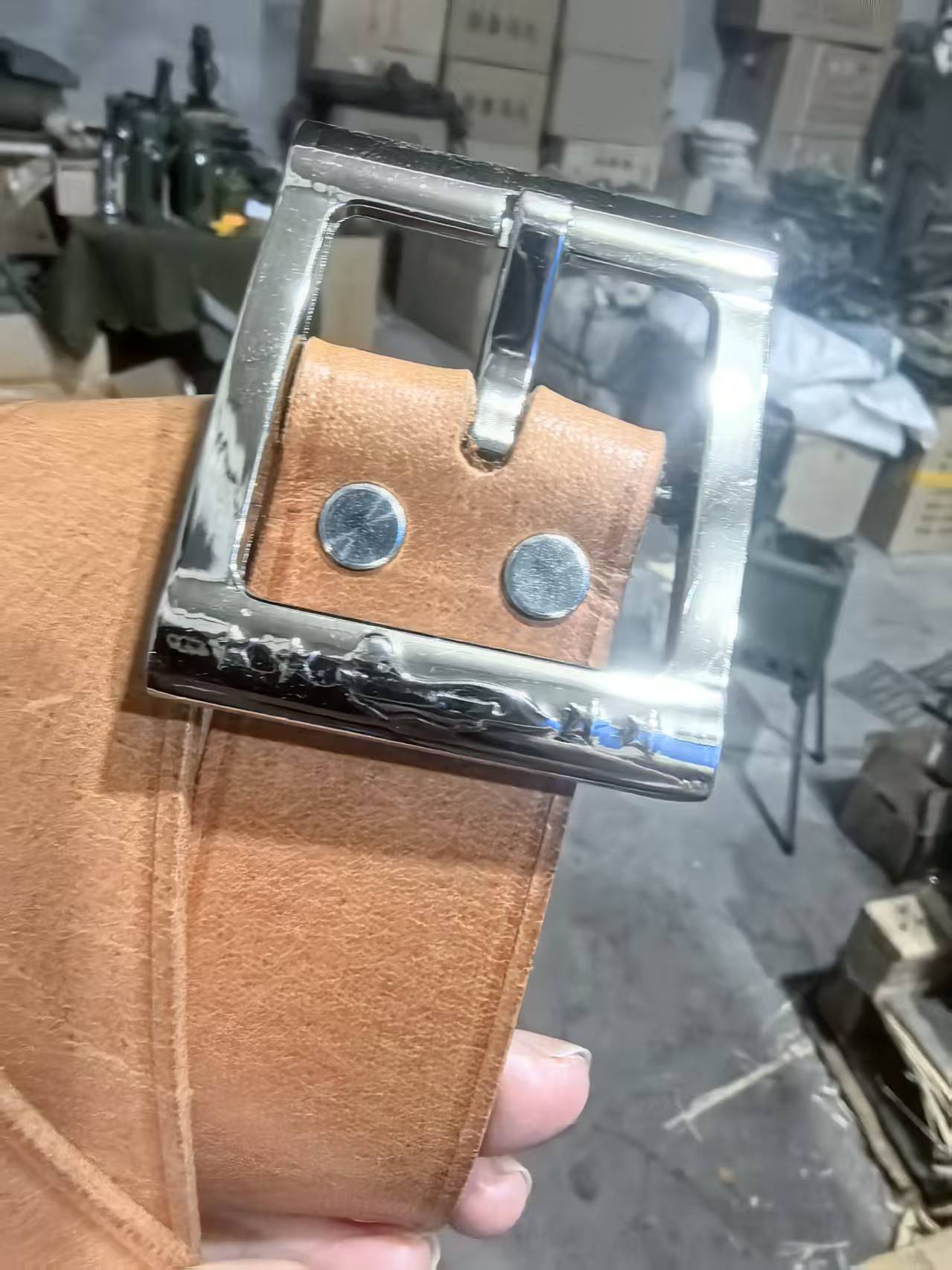 正品老式头层牛皮日字扣飞行腰带