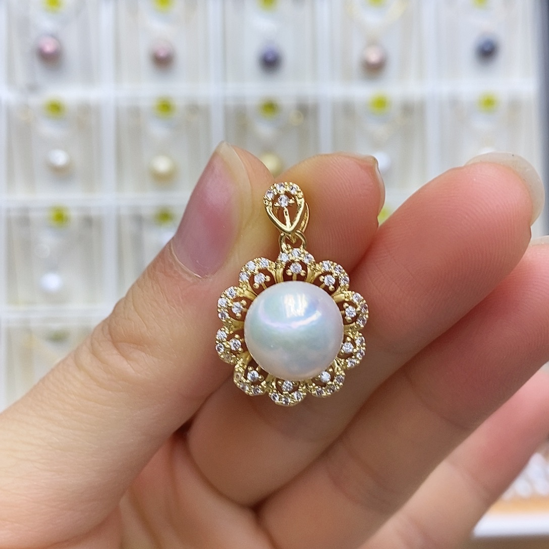 未镶嵌淡水珍珠吊坠(赠链)