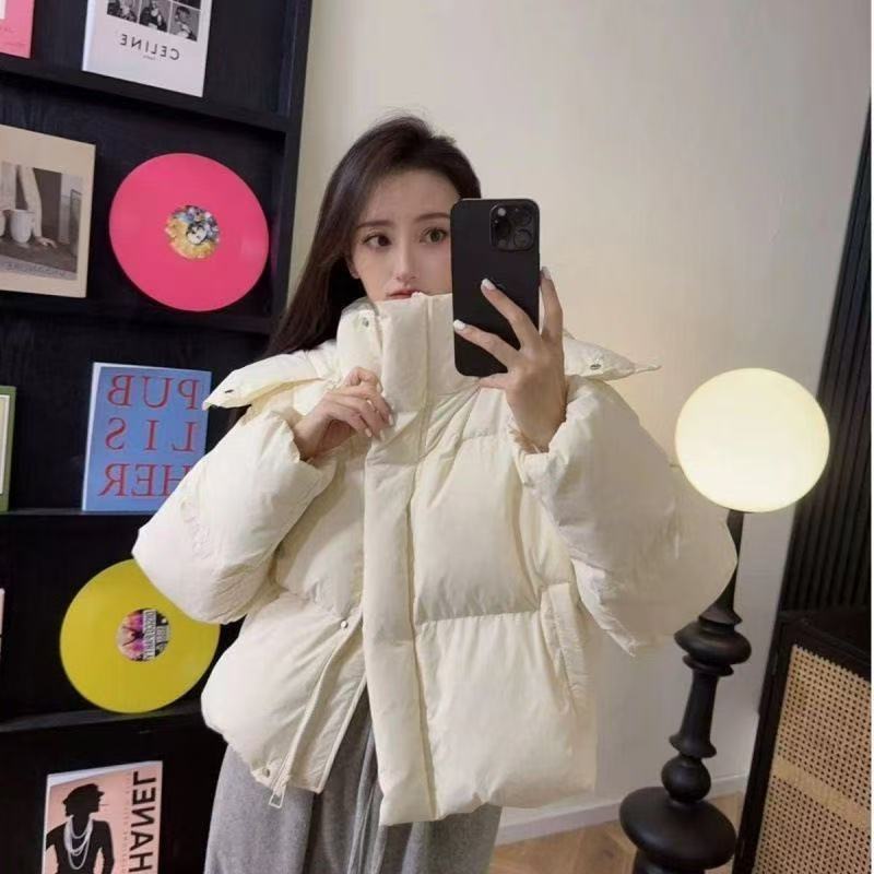 鹿鹿专属冬季新款连帽加厚实保暖鸭绒羽绒服女小个子白色外套