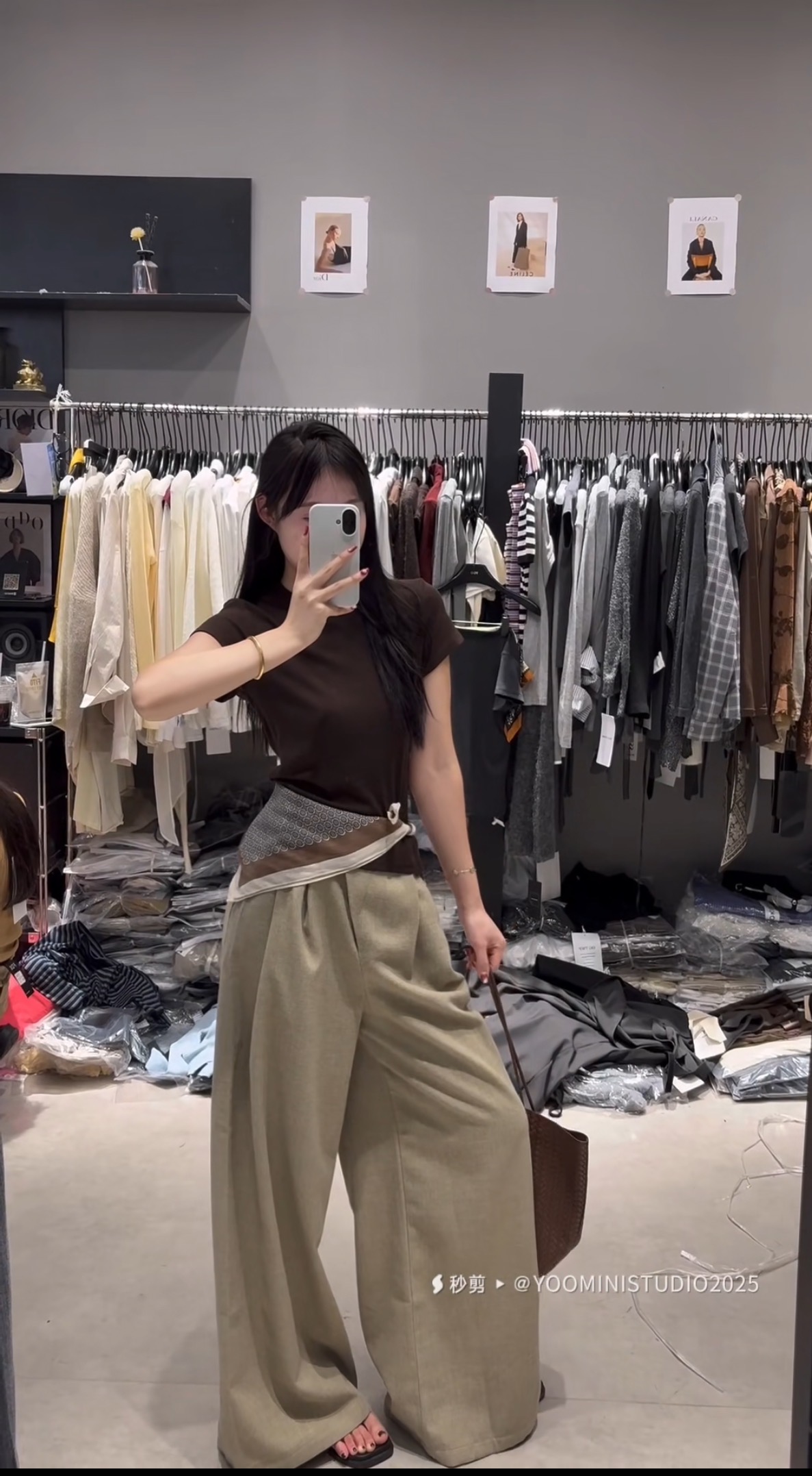 Coriander香菜秋季新款宽松百搭休闲裤682920