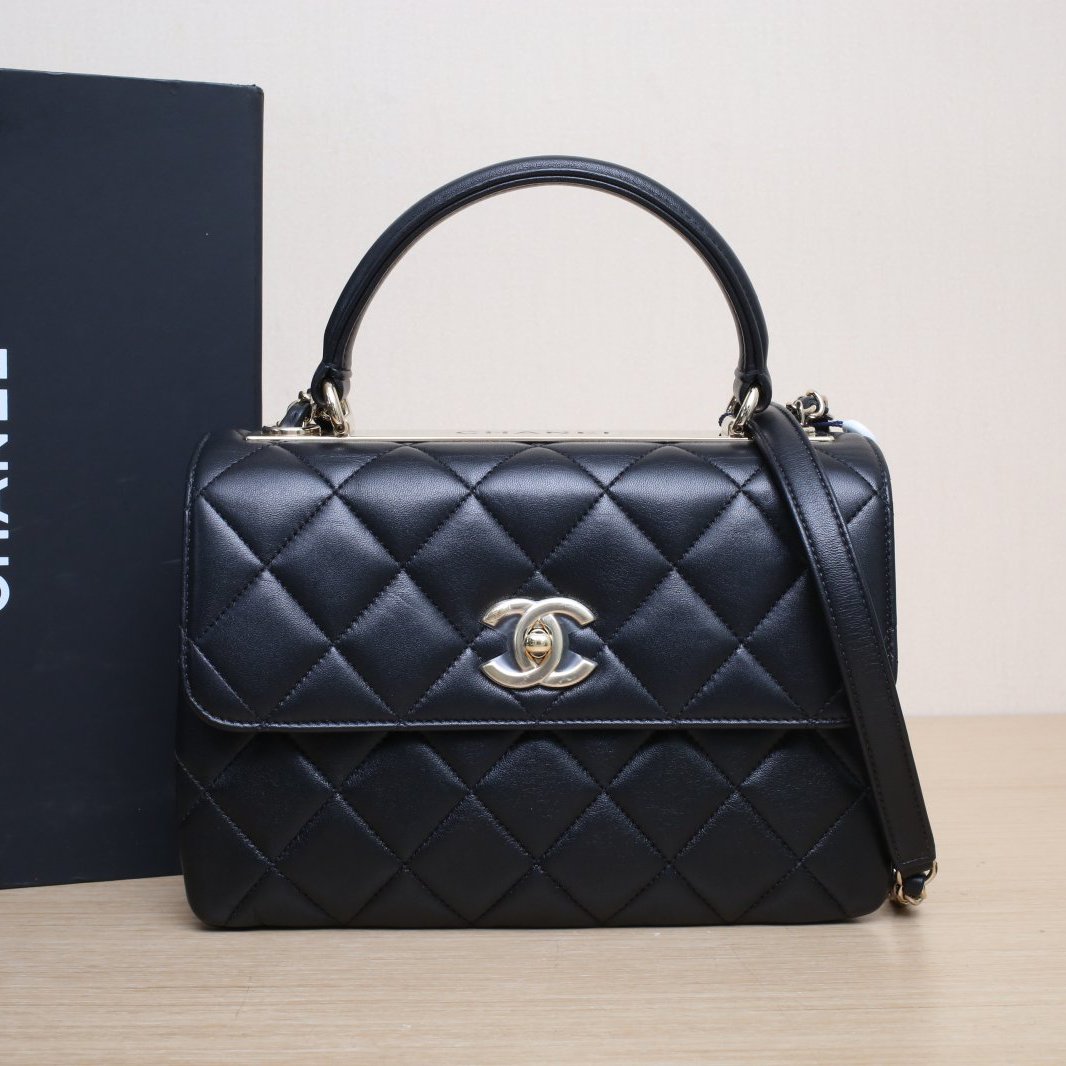 95新 Chanel/香奈儿 小花柳 Trendy CC 手提风琴包 小号29开