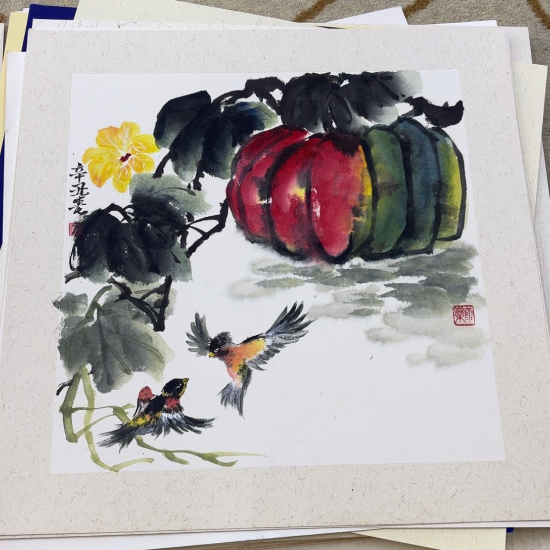 国画国画老师作品刘