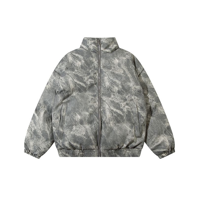 24冬季新品实拍美式复古高街vibe百搭刺绣棉服外套