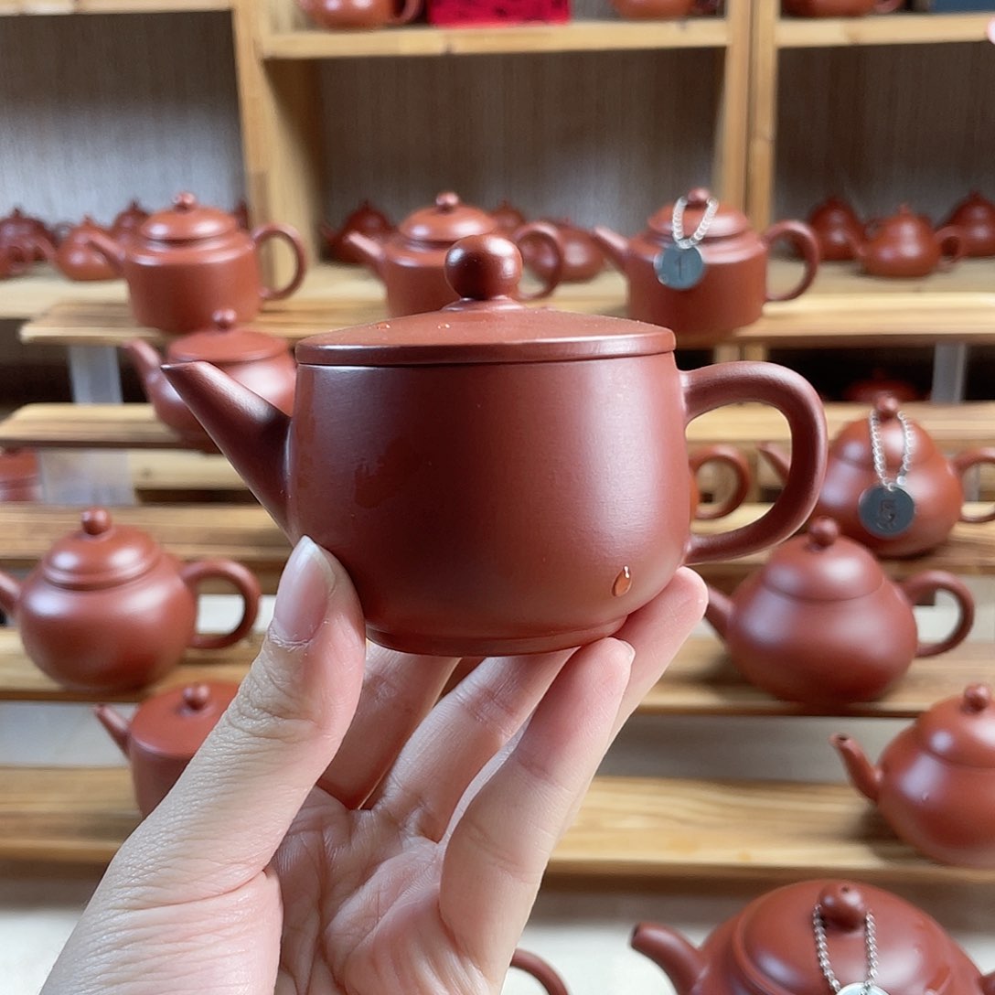 潮州朱泥壶大汉瓦100毫升 壶底微瑕