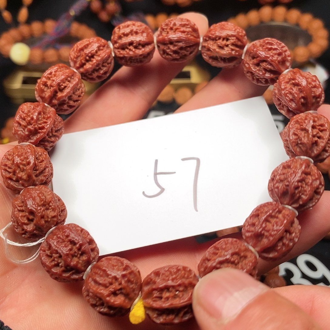 文玩核桃吊坠火焰纹八棱18