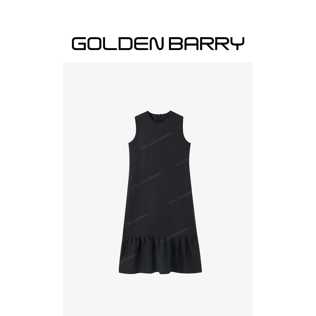 GOLDENBARRY｢空澜｣舒适亚麻花苞背心裙GB060813001