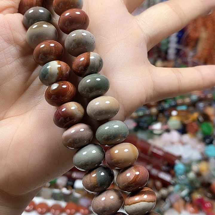 玛瑙/玉髓未镶嵌珠宝半成品阿拉善算盘卡13mm