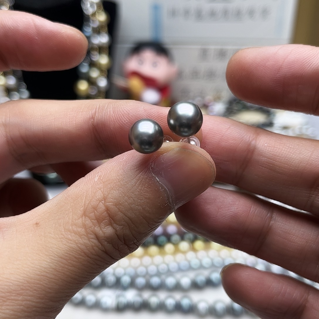 耳饰海水珍珠银S925镶嵌