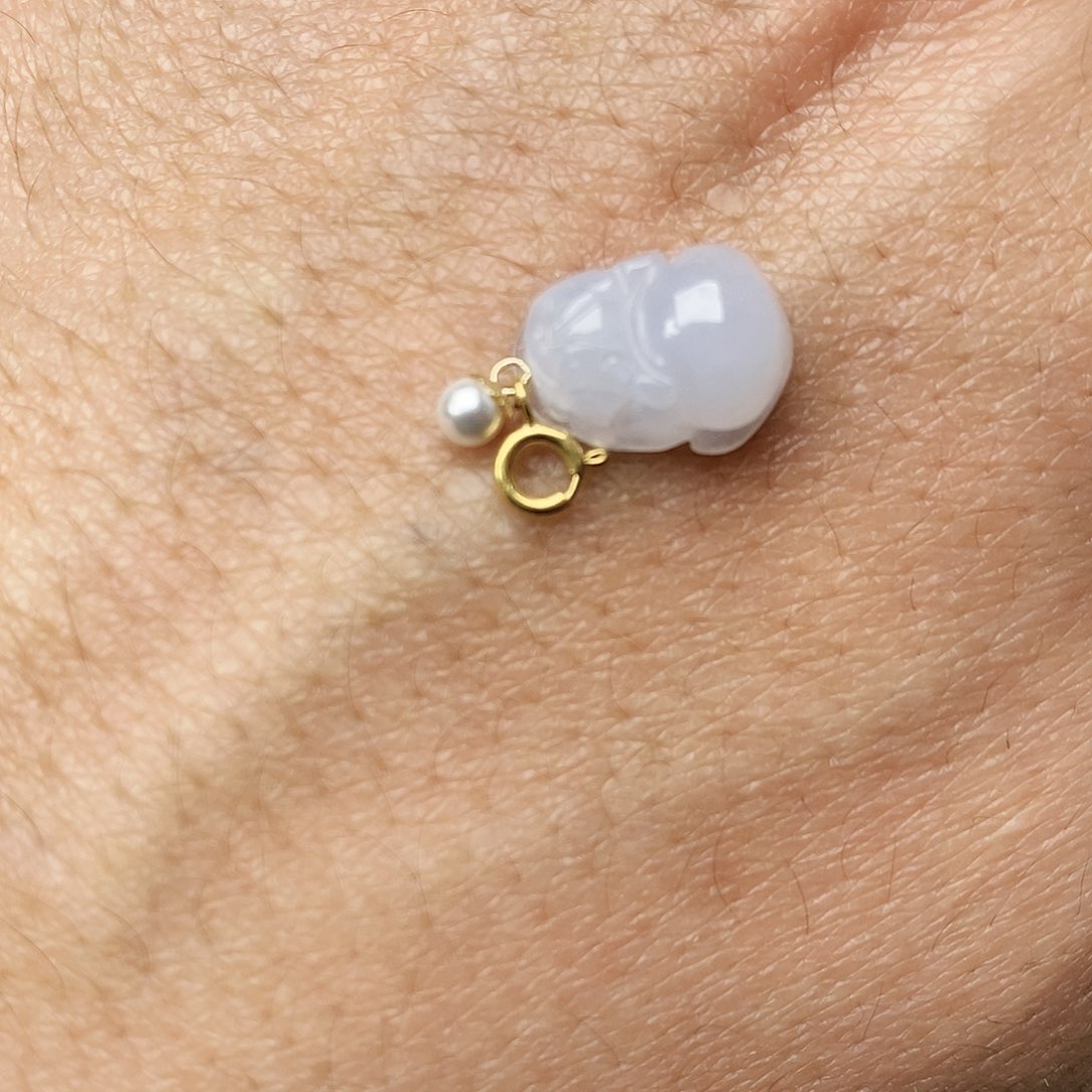 翡翠颈饰18K金镶嵌貔貅