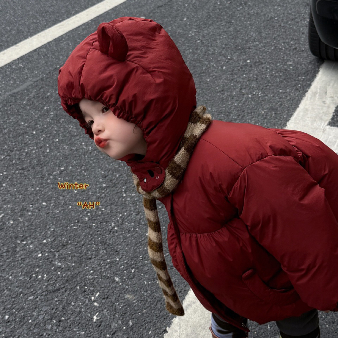 AH kitty猫包包红色羽绒