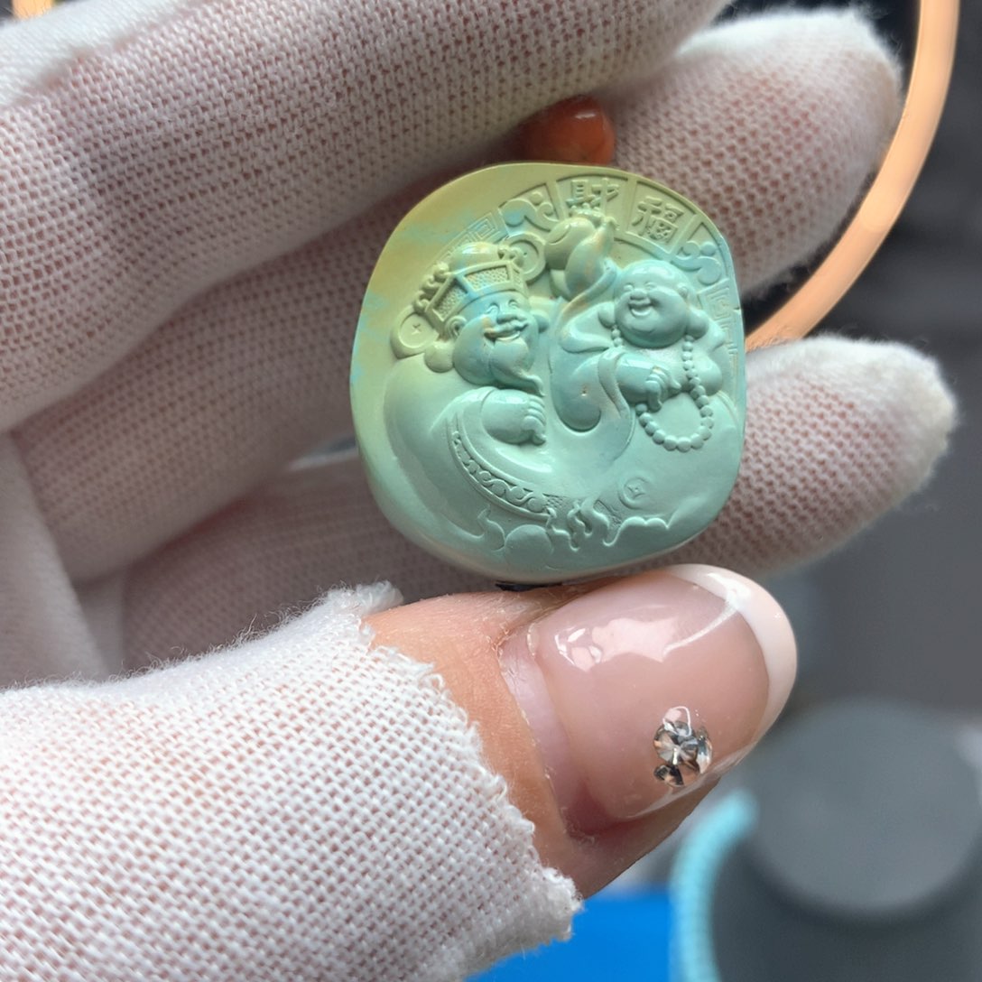 绿松石未镶嵌挂件