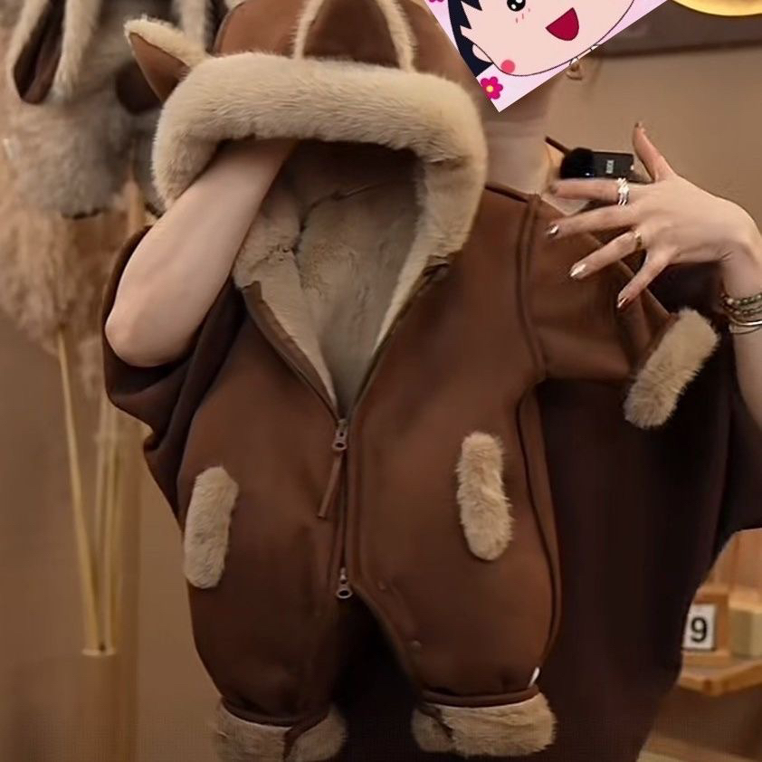 宝宝冬季加厚加绒休闲连体衣婴幼儿冬款爬服儿童保暖外穿衣服哈衣