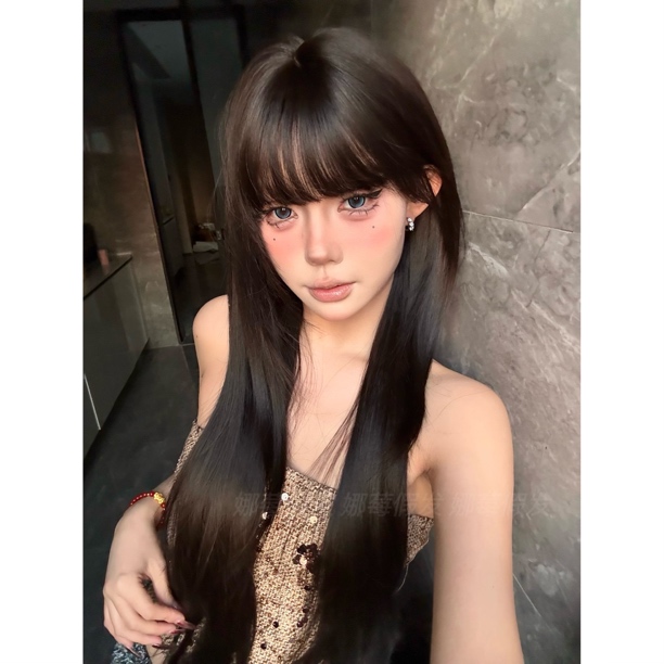 娜莓【高层次进口混丝系列·日漫小魔女】自然萝莉长发女生基础假发