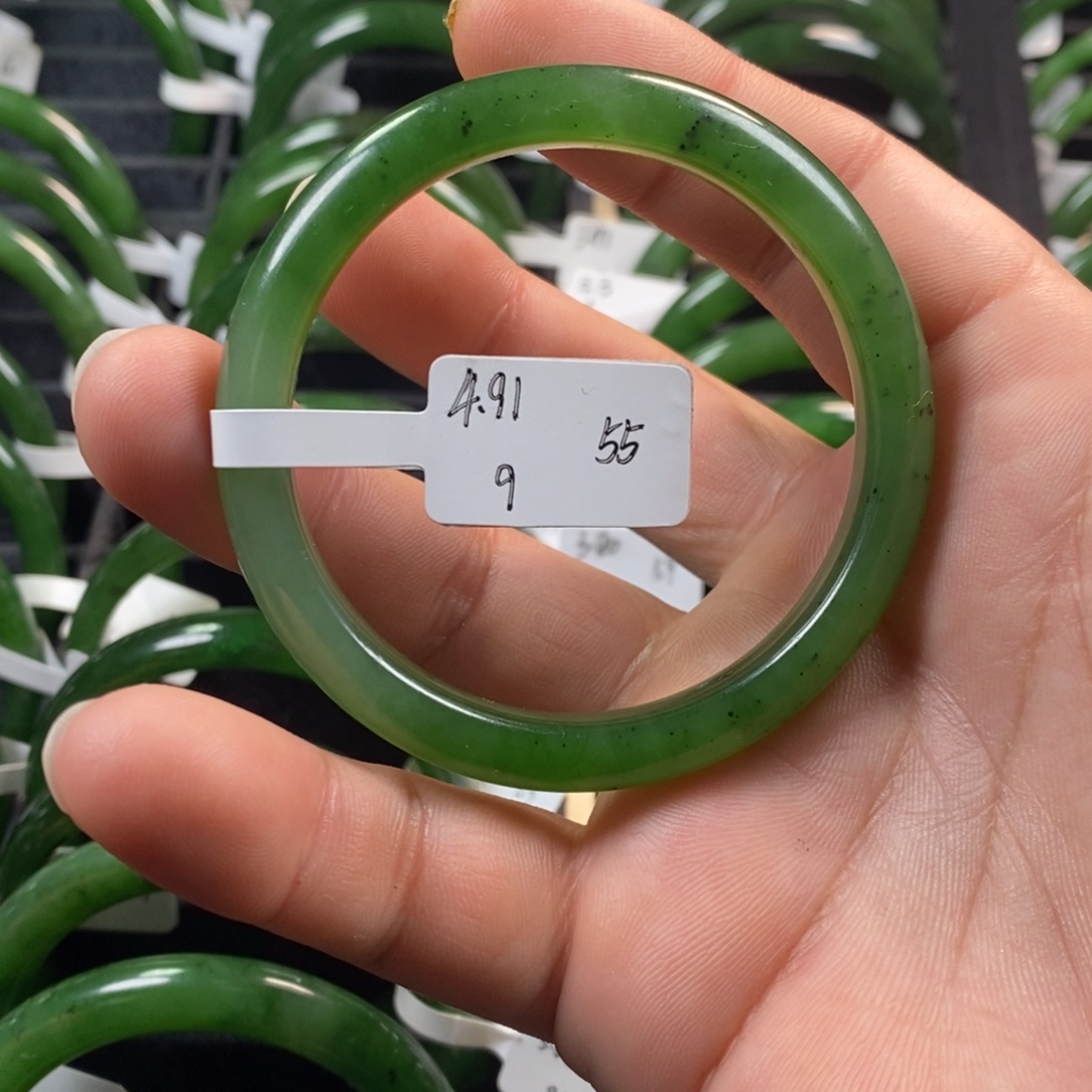 和田玉（碧玉）未镶嵌手镯55