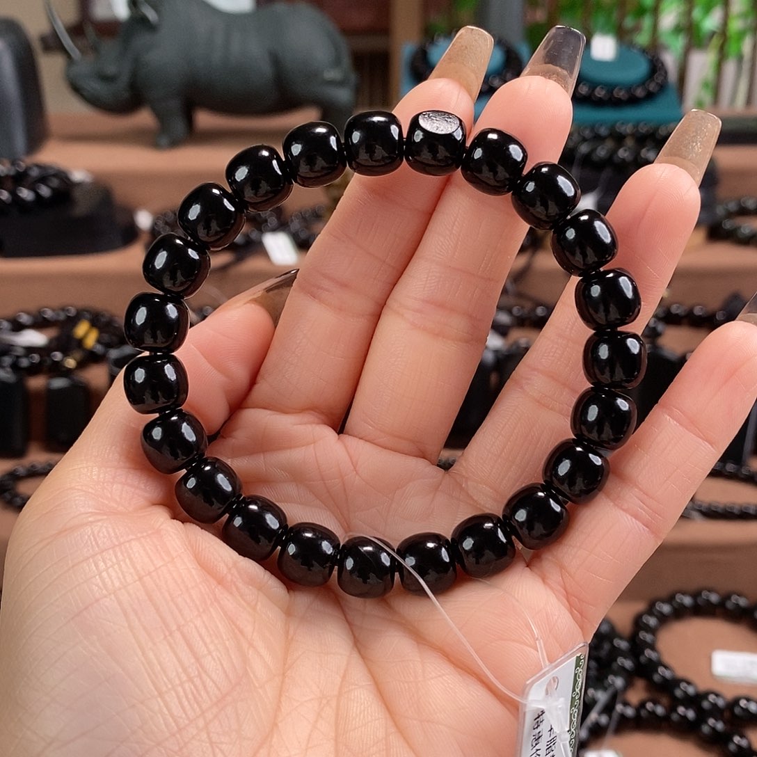 和田玉未镶嵌手链10特黑