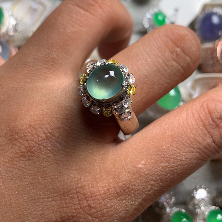 翡翠未镶嵌颈饰天然翡翠戒面