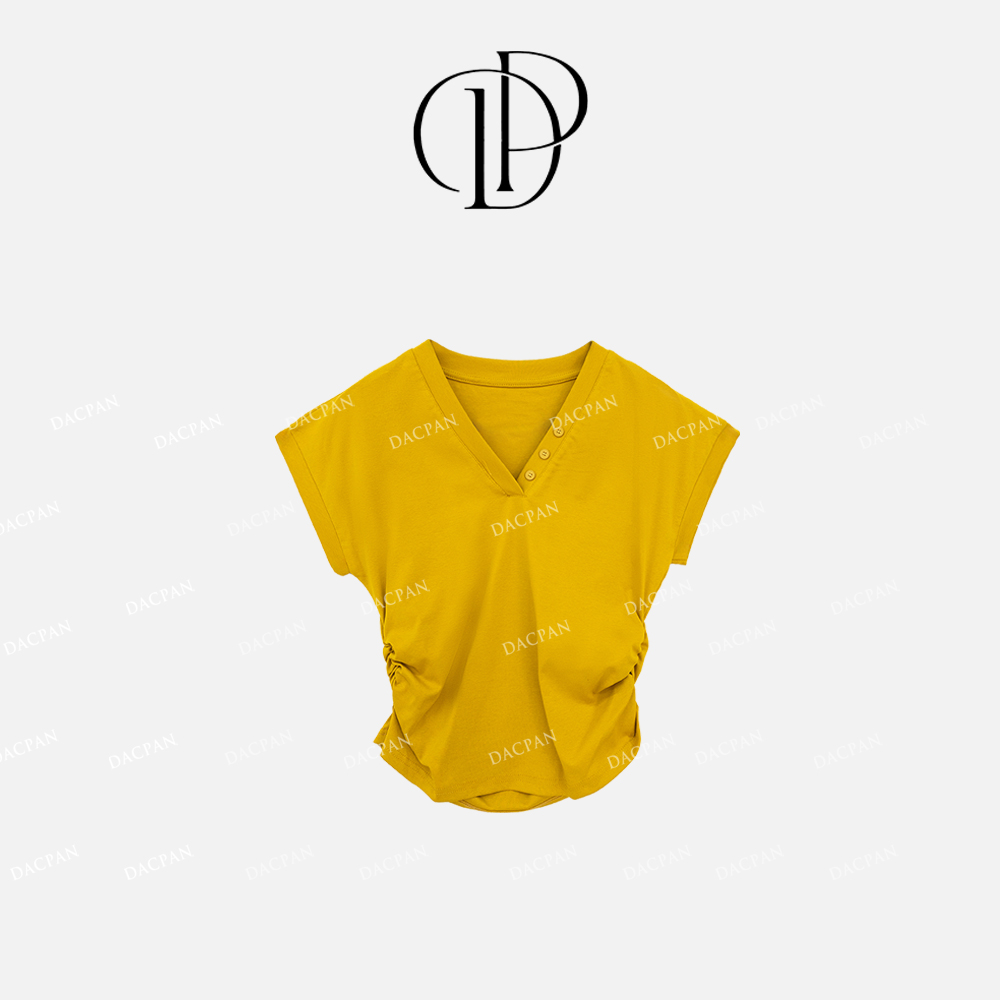 DACPAN-“阿美咔叽”3扣褶皱小蛮腰上衣 2025/盼·PP 3114