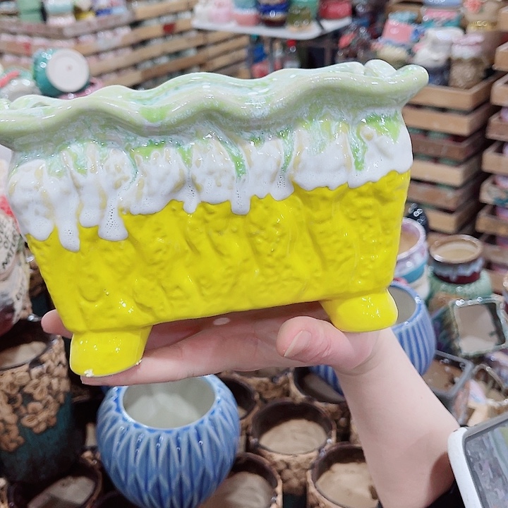 有孔，凑10元包邮陶瓷花盆发货！