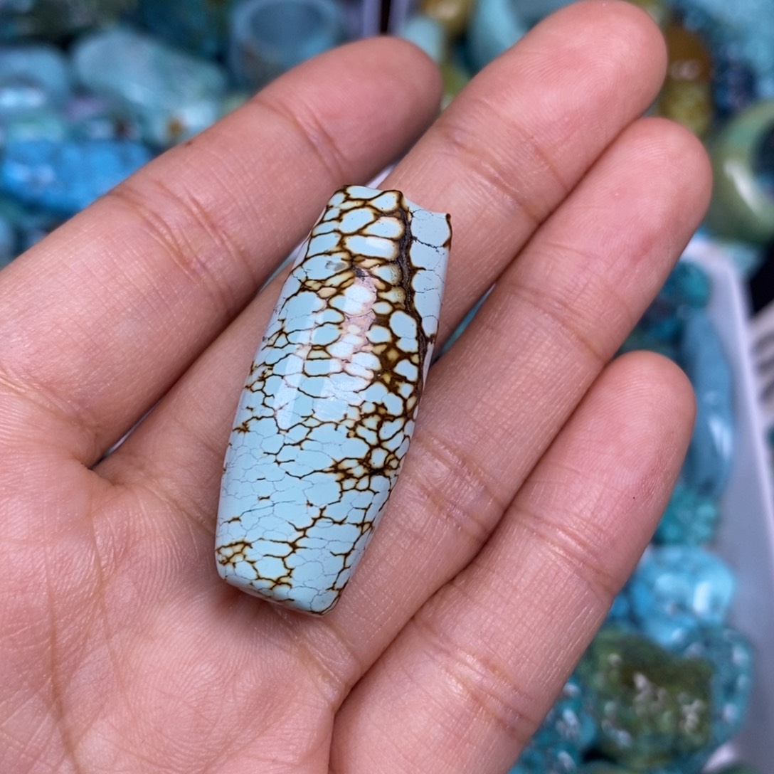 淡***蛋绿松石未镶嵌颈饰