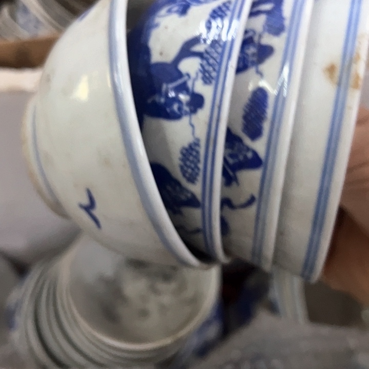 陶其他人物11.5厘米三星微瑕碗