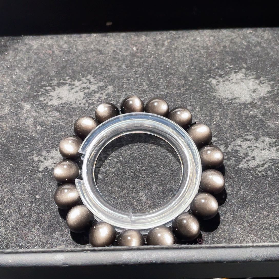 黑曜岩手链未镶嵌胡***。