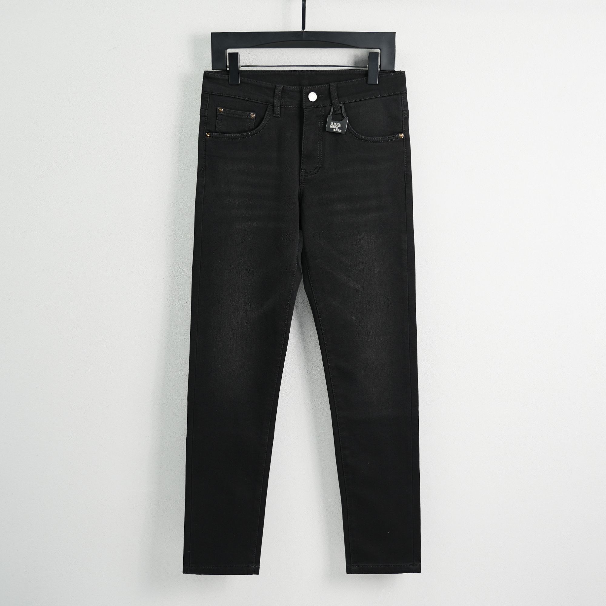 【巴尔赫】秋冬加厚男士高端轻奢时尚商务修身牛仔裤8573c