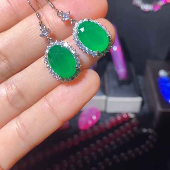 红宝石戒指银S925镶嵌