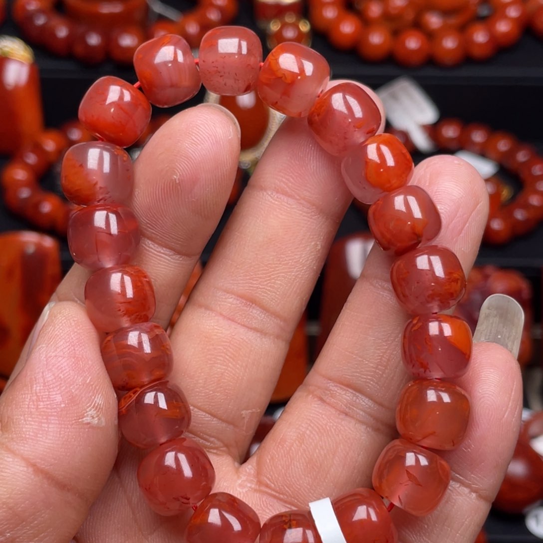 南红玛瑙珠宝奇石未镶嵌单圈10