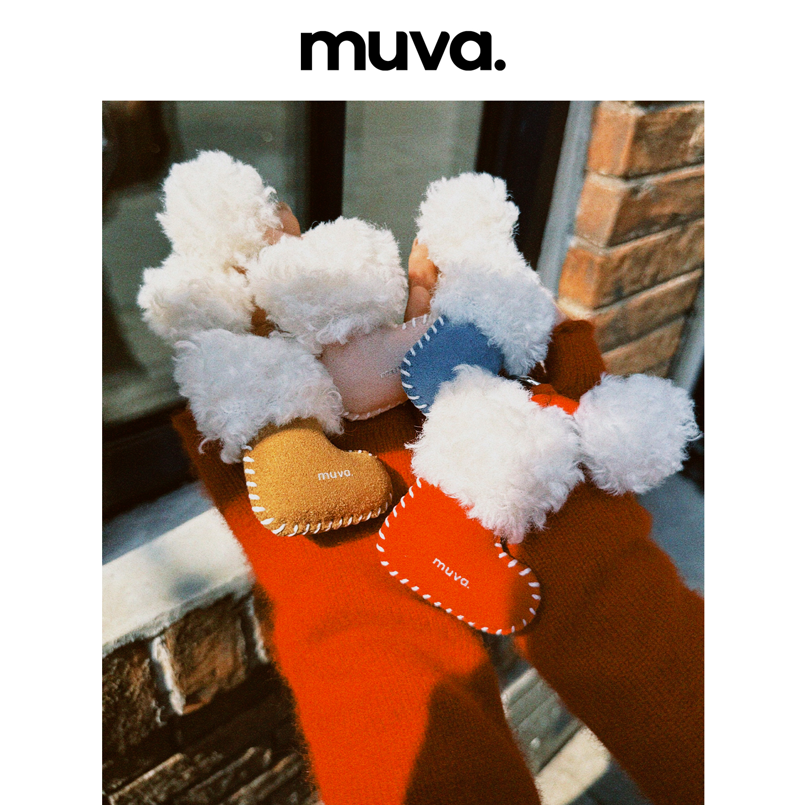 MUVA配饰 绒绒小袜子圣诞风包挂件可爱趣味包挂原创设计12.19新品