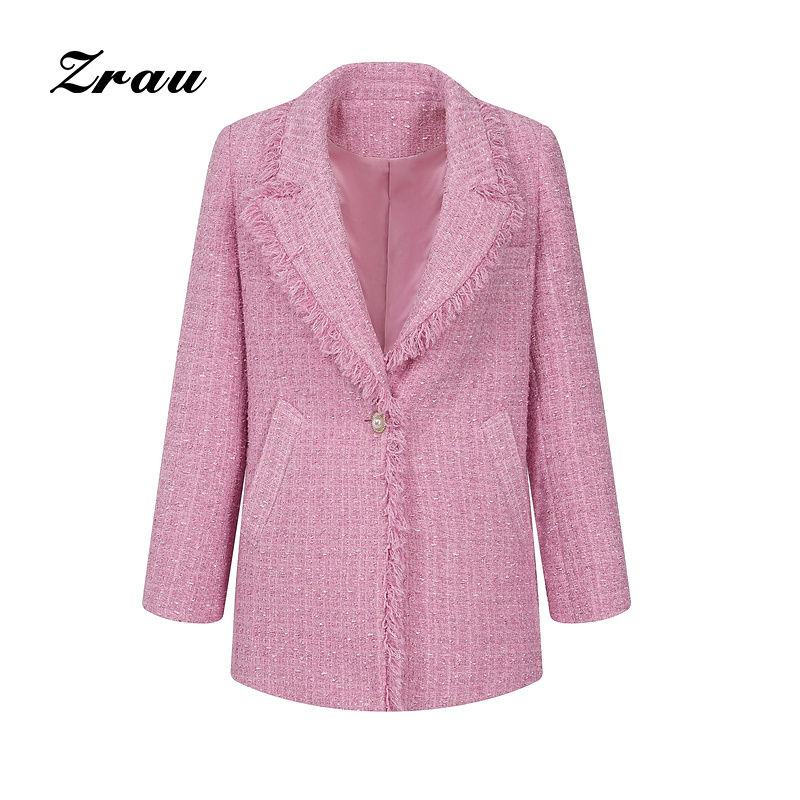 ZRAU精致小香风气质休闲花呢外套Z1244W0033