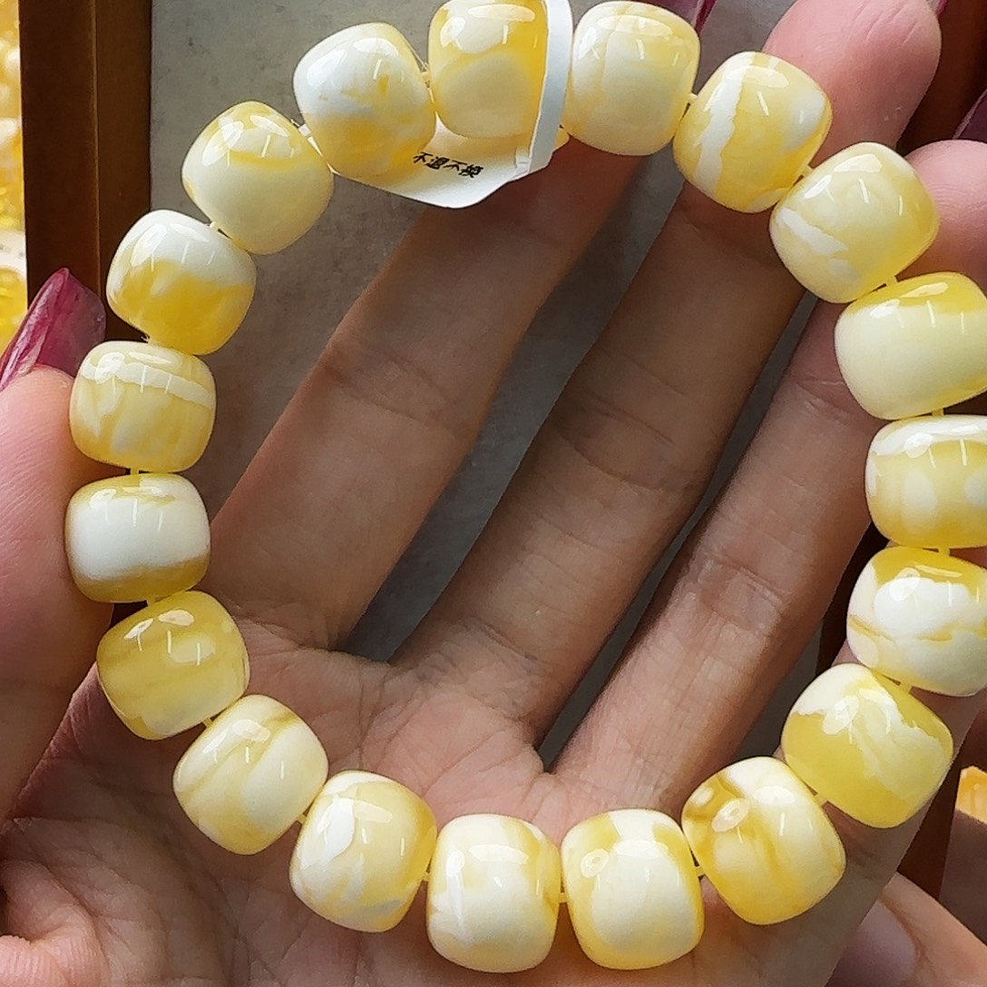 琥珀未镶嵌手链蜜蜡手串