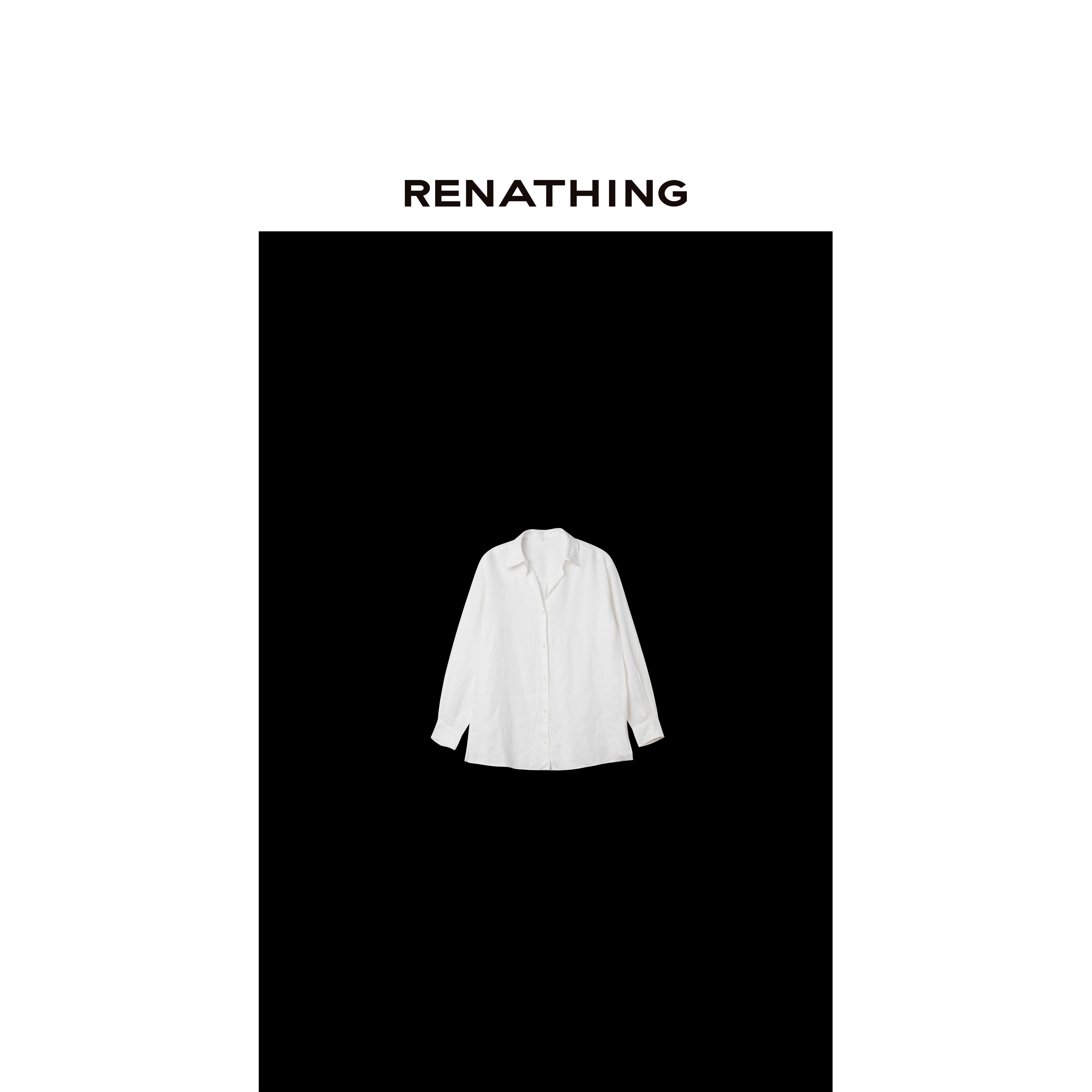 【RENATHING】宽松气质老钱风亚麻衬衫