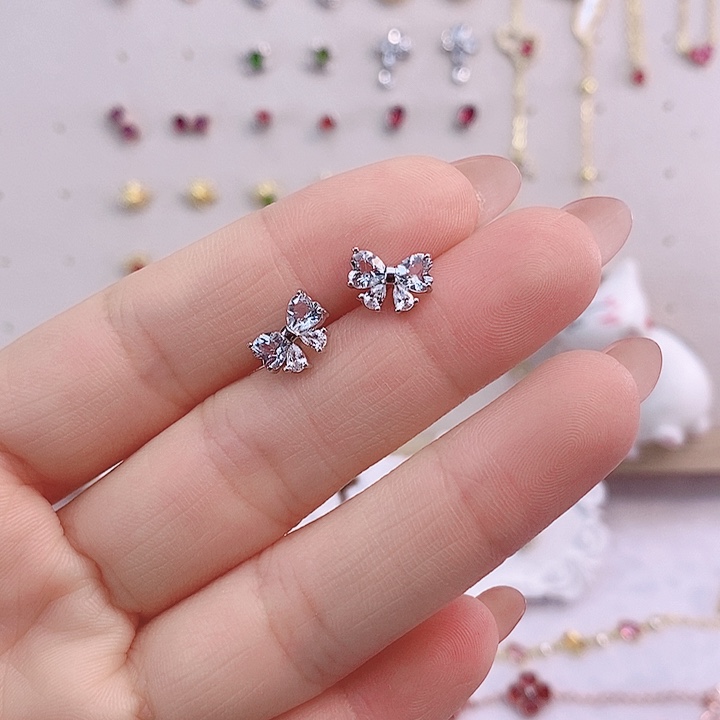 海蓝宝石耳坠银S925镶嵌