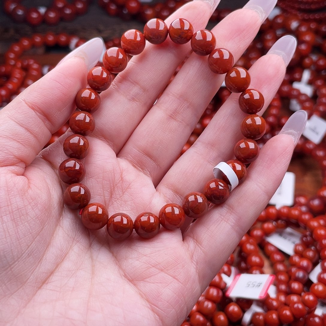 南红玛瑙未镶嵌瓦西手串8+mm多样性发一