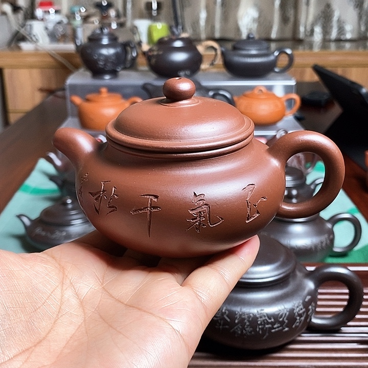 茶壶紫砂紫朱泥仿古200 cc