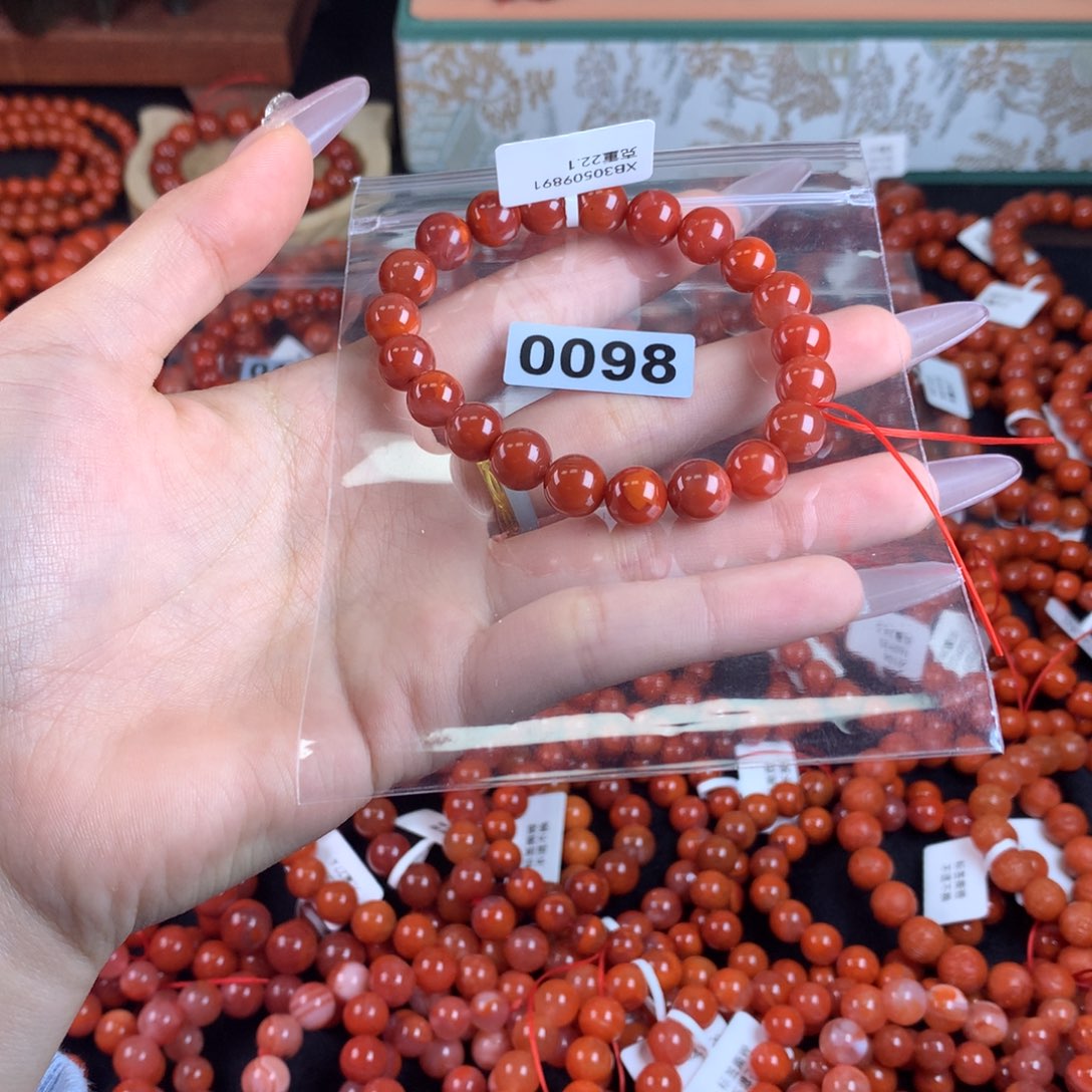 南红玛瑙手链未镶嵌0098