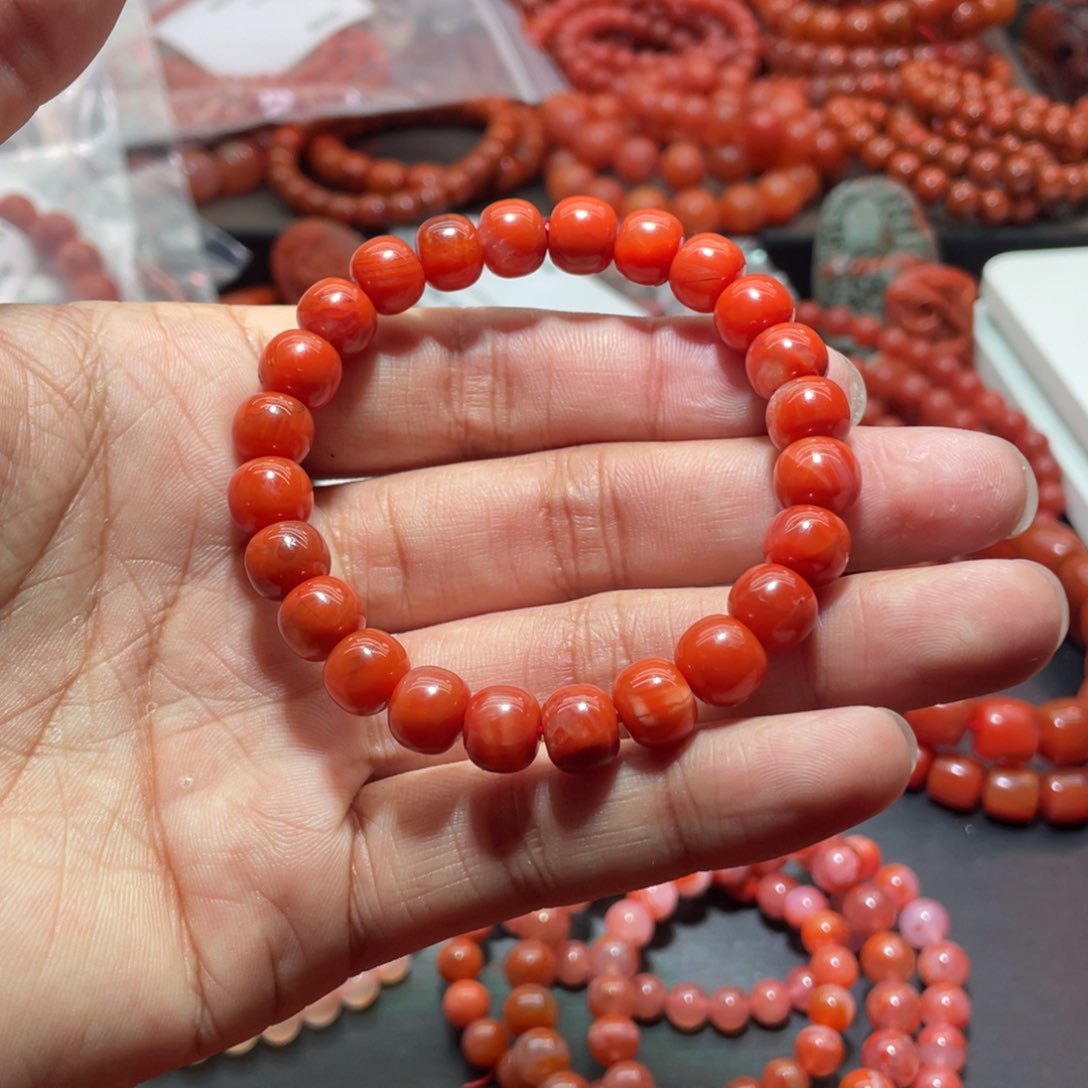 南红玛瑙手链未镶嵌