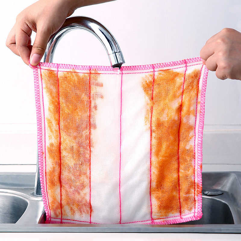 洗碗布不沾油易清洗纯棉抹布吸水不掉毛厨房专用刷碗巾家用清洁巾