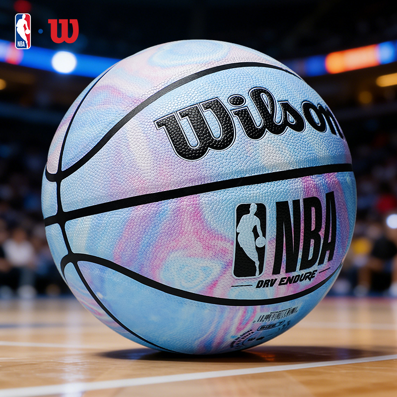Wilson/威尔胜正品NBA扎染篮球耐磨防滑大学生7号室内外蓝球