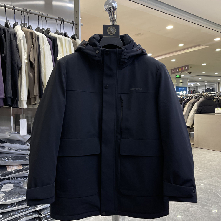（001）90鹅绒可拆帽一衣三穿男防风保暖冬季羽绒服品牌撤柜剪标