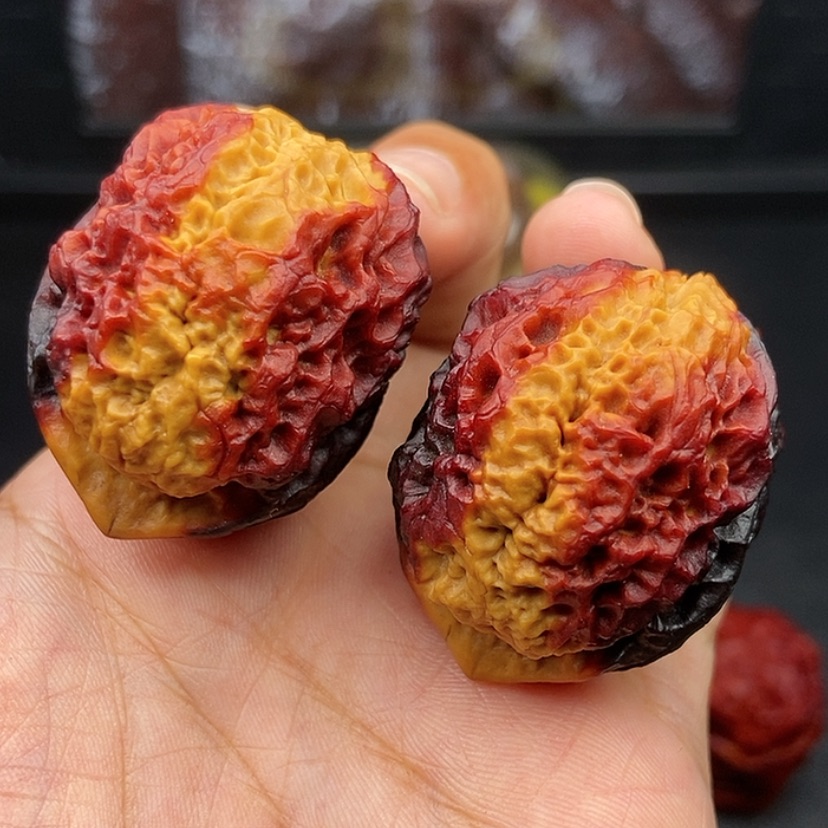 【闪购商品】把件文玩核桃37尺铁狮子球