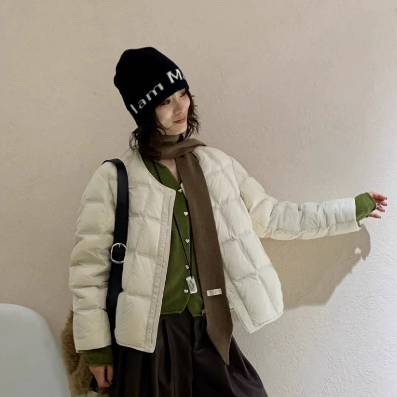 SHUYAO 小方块女装圆领款羽绒服 8553