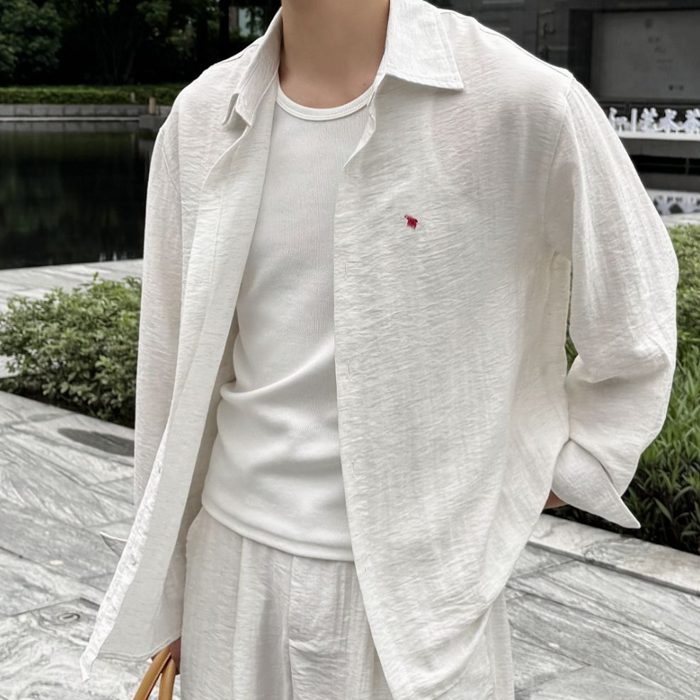 松弛感老钱风长袖衬衫【尺码找客服备注】