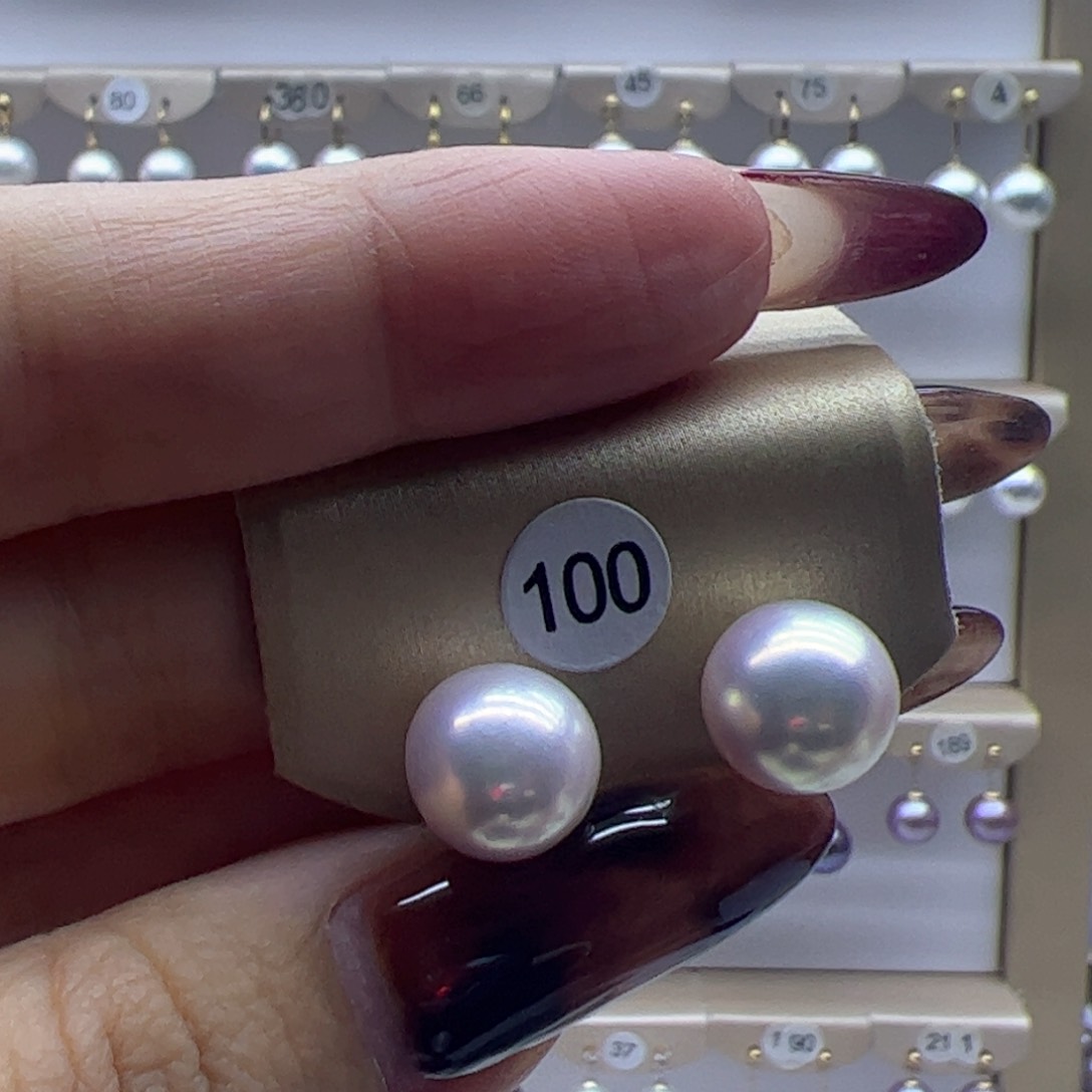 淡水珍珠耳饰18K金镶嵌