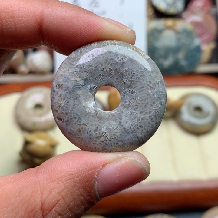 硅化珊瑚（珊瑚玉）颈饰未镶嵌