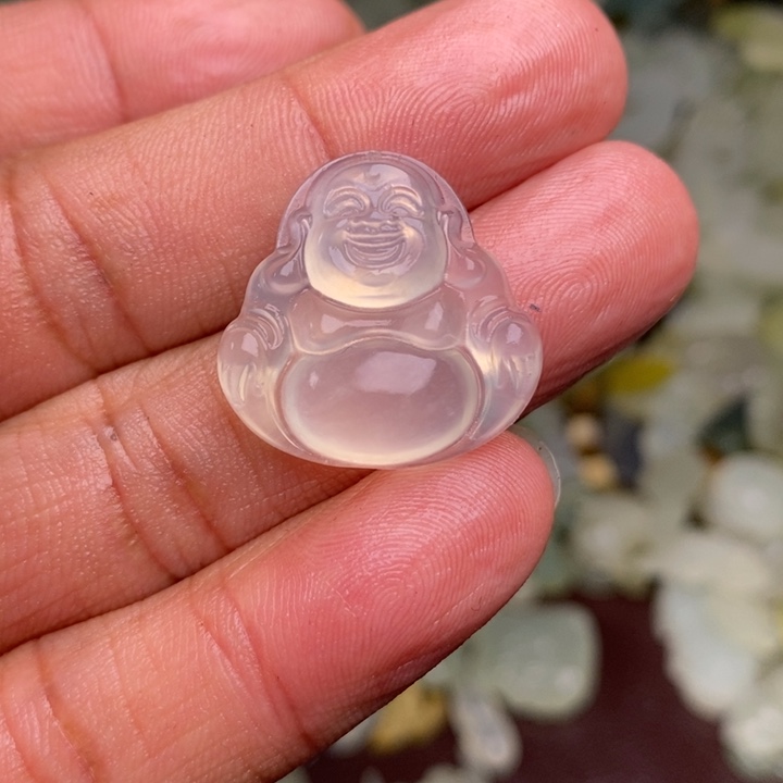 蛇纹石玉颈饰合金88