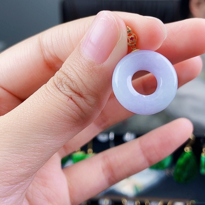 翡翠颈饰18K金镶嵌饰品