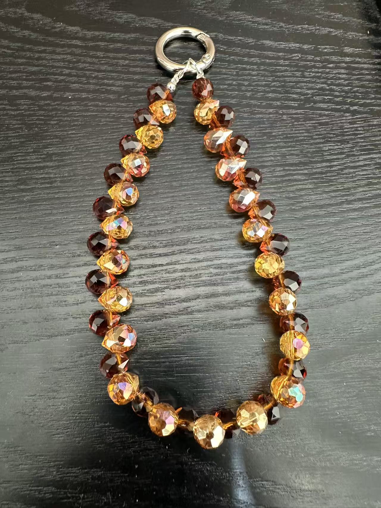 合金耳饰 时尚芬达色链子